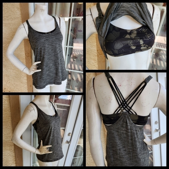 Lululemon 6 tank top athletic 2-in-1 strappy back‎ - Picture 1 of 10